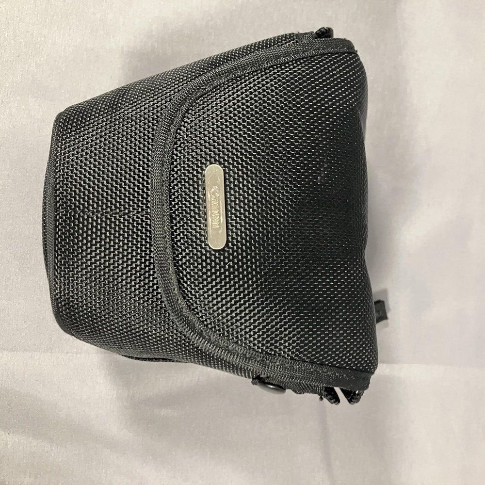 Canon Compact Camera Case Black Nylon Padded Bag Pouch Belt Loop Zip Closure - Picture 1 of 8